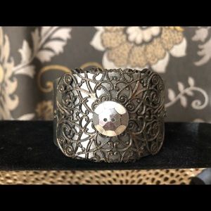 Filigree cuff bangle bracelet